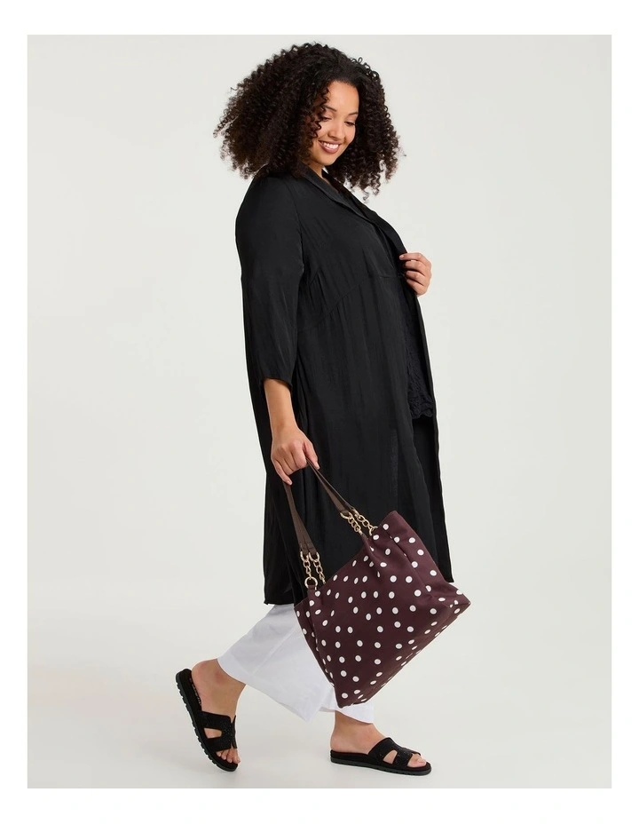 Polka Dot Shoulder Bag Brown image 7