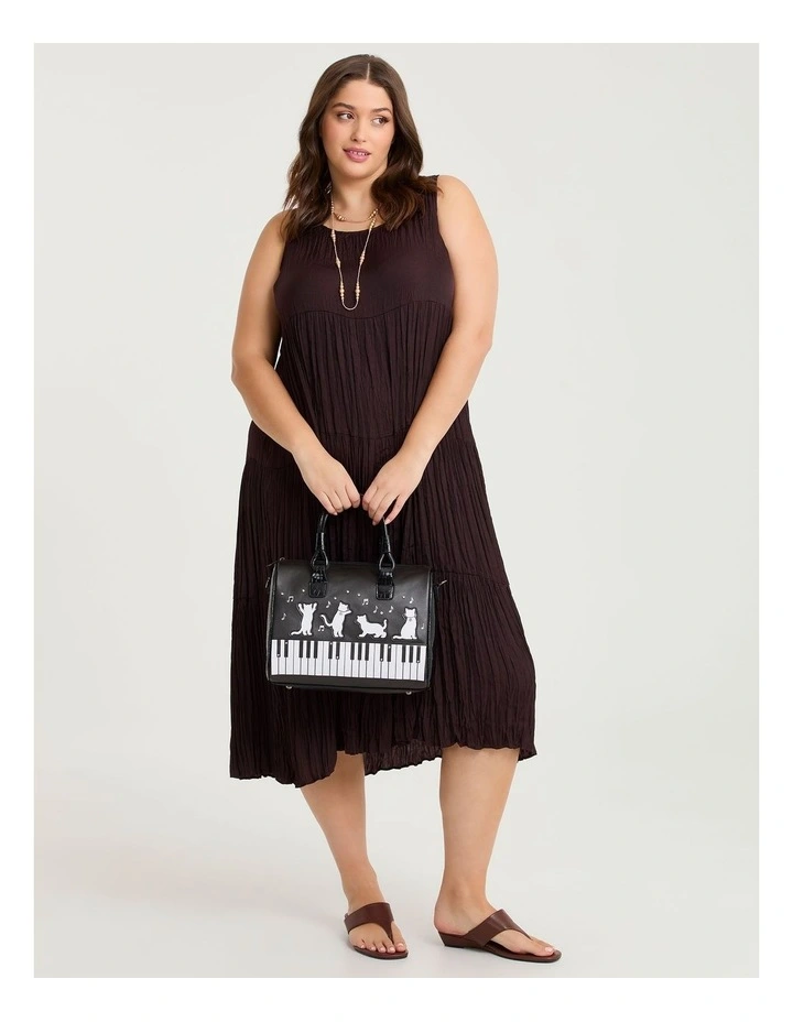 Piano Cat Shoulder Bag Black/White image 6