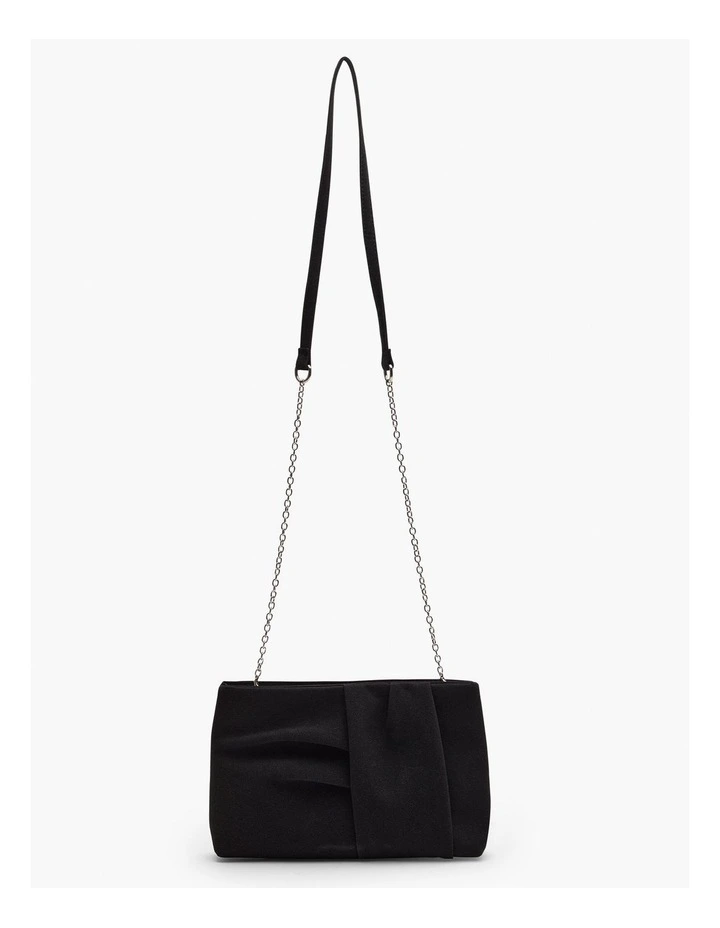 Faux Suede Clutch Bag Black image 1