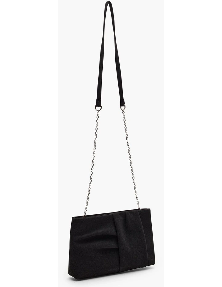 Faux Suede Clutch Bag Black image 2