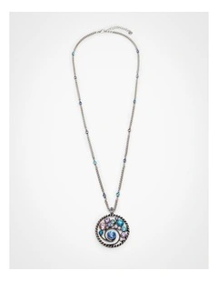 Delicate Jewels Round Drop Necklace Blues