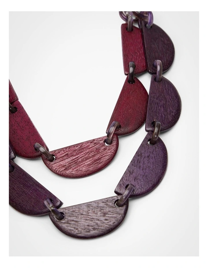 Layered Half Moon Necklace Multi image 3