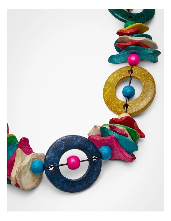 Long Colourful Necklace Multi image 3