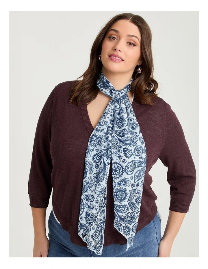 Thin Bohemian Scarf Multi image 2