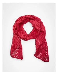 Lace Peony Scarf Pink