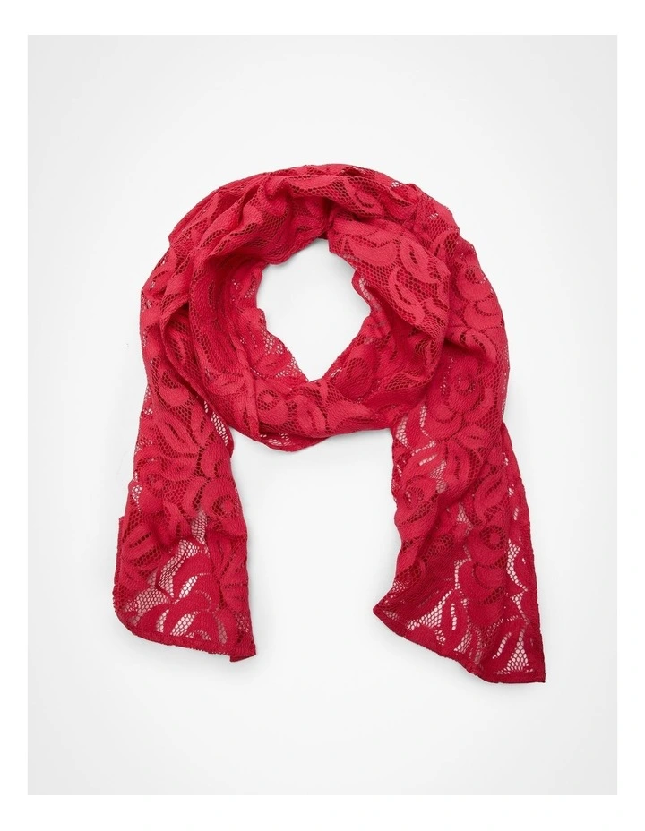 Lace Peony Scarf Pink image 1