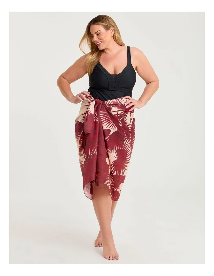 Natural Tones Palm Sarong in Neutral image 1