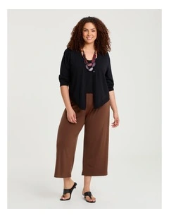 Pull On Crop Culotte Chocolate