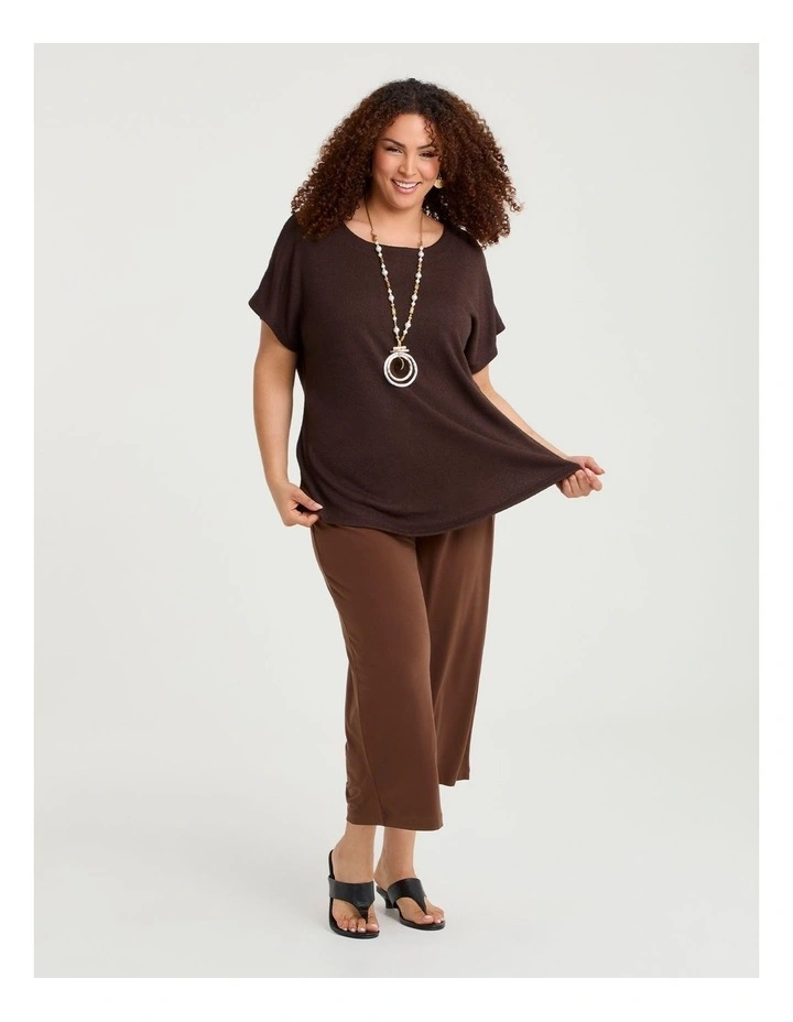 Pull On Crop Culotte Chocolate image 4