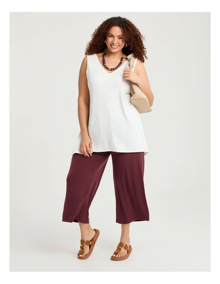 Pull On Crop Culotte Fig image 1