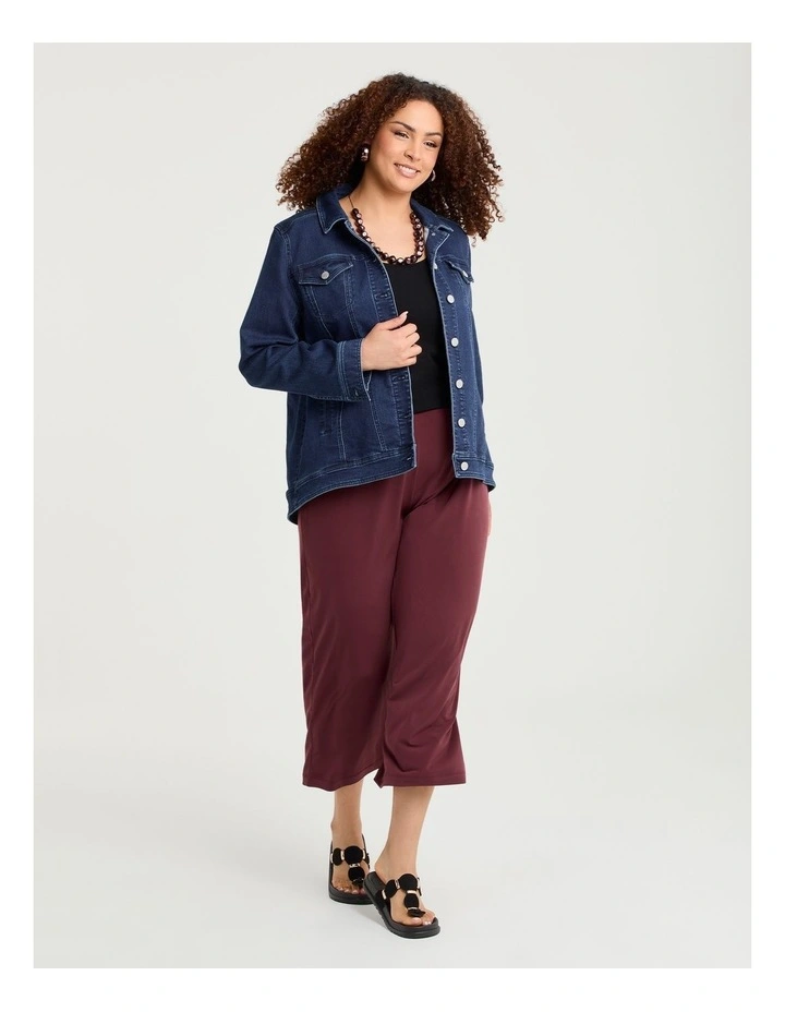 Pull On Crop Culotte Fig image 4