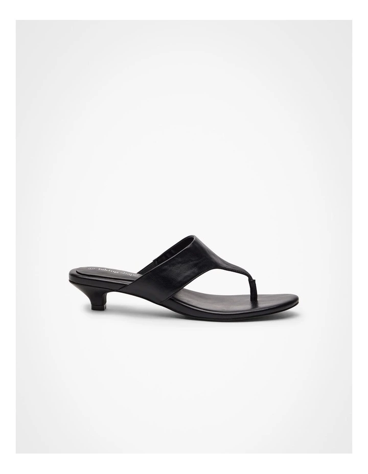 Toe Post Kitten Heel Black image 1
