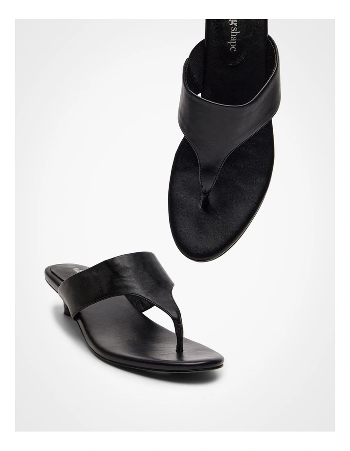 Toe Post Kitten Heel Black image 5