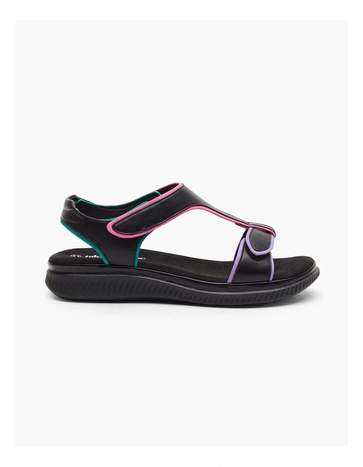 Adjustable Cushioned Sandal Black/multi image 1