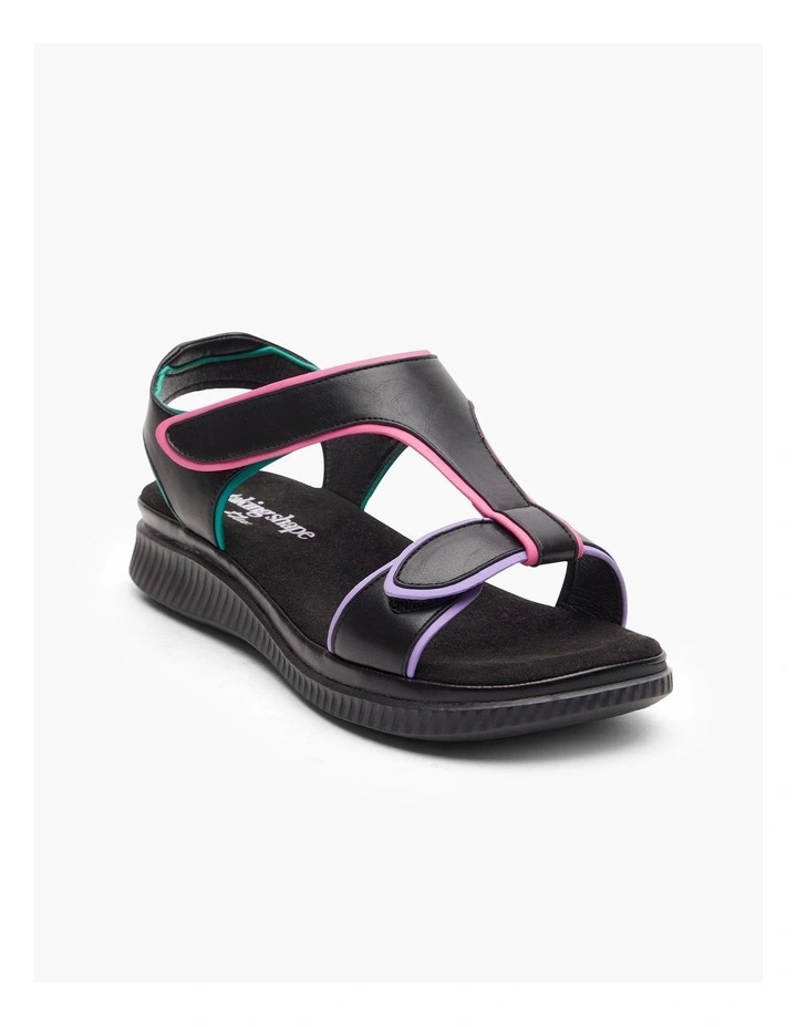 Adjustable Cushioned Sandal Black/multi image 2