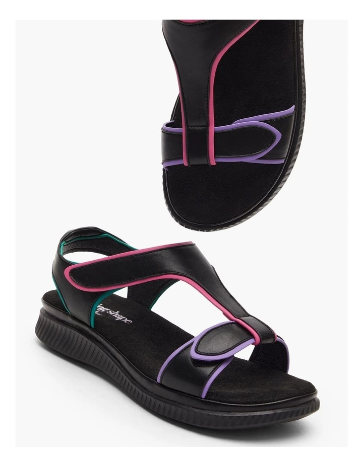 Adjustable Cushioned Sandal Black/multi image 5