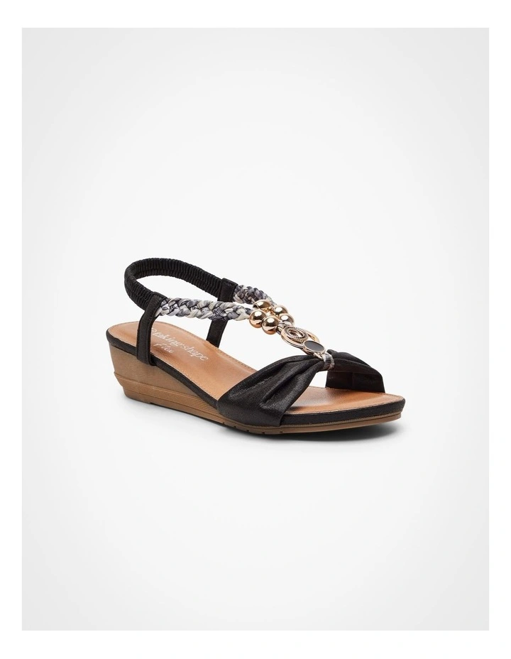 Glamour Wedge Sandal Black image 2