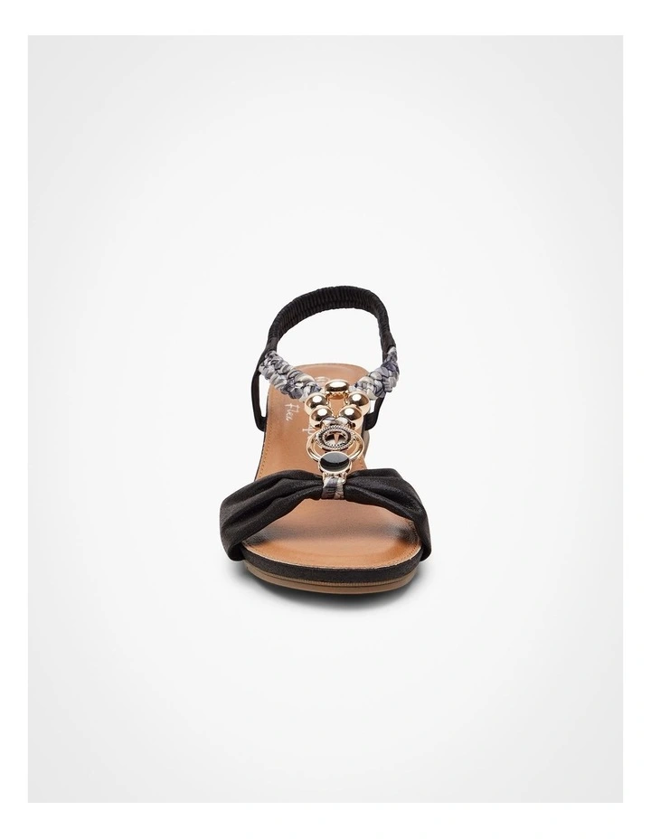 Glamour Wedge Sandal Black image 3