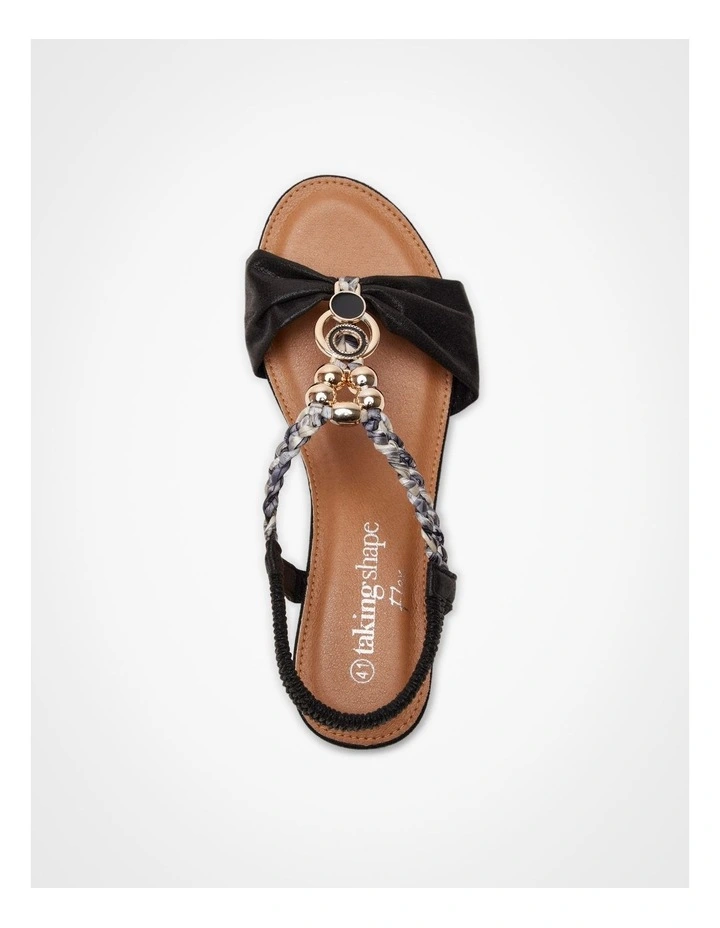 Glamour Wedge Sandal Black image 4