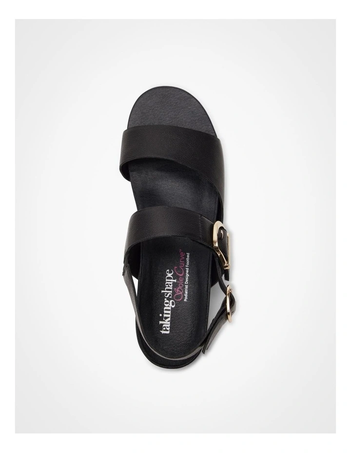 Orthotic Buckle Sandal Black image 4
