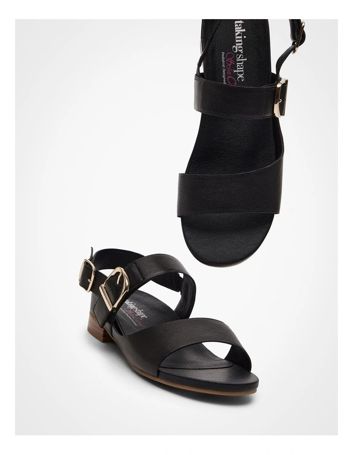Orthotic Buckle Sandal Black image 5