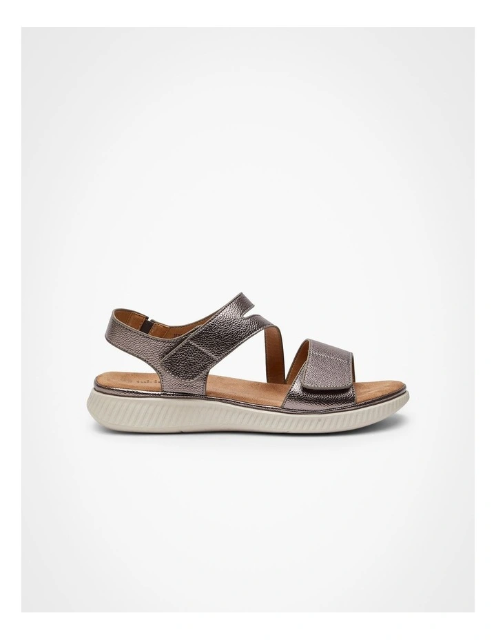 Asymmetric Cushioned Sandal Pewter image 1