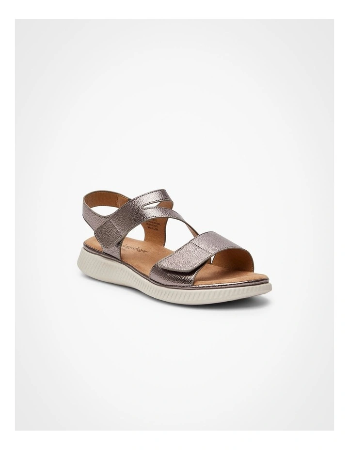 Asymmetric Cushioned Sandal Pewter image 2