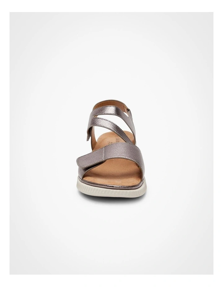 Asymmetric Cushioned Sandal Pewter image 3