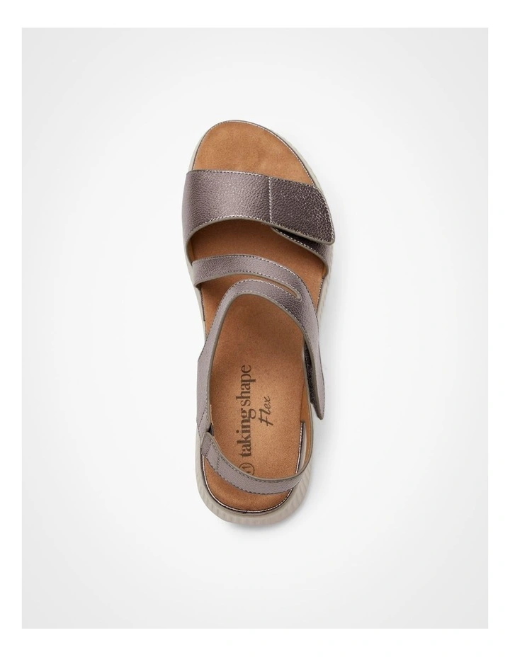 Asymmetric Cushioned Sandal Pewter image 4