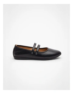 Stud Mary Jane Flat Black