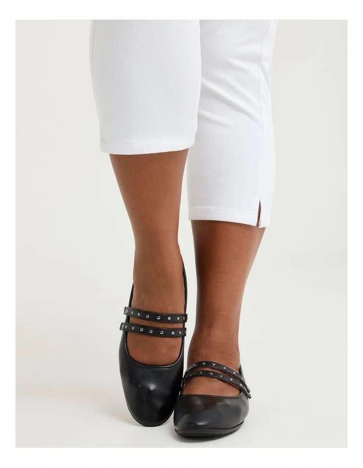 Stud Mary Jane Flat Black image 6