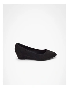 Wedge Court Shoe Black