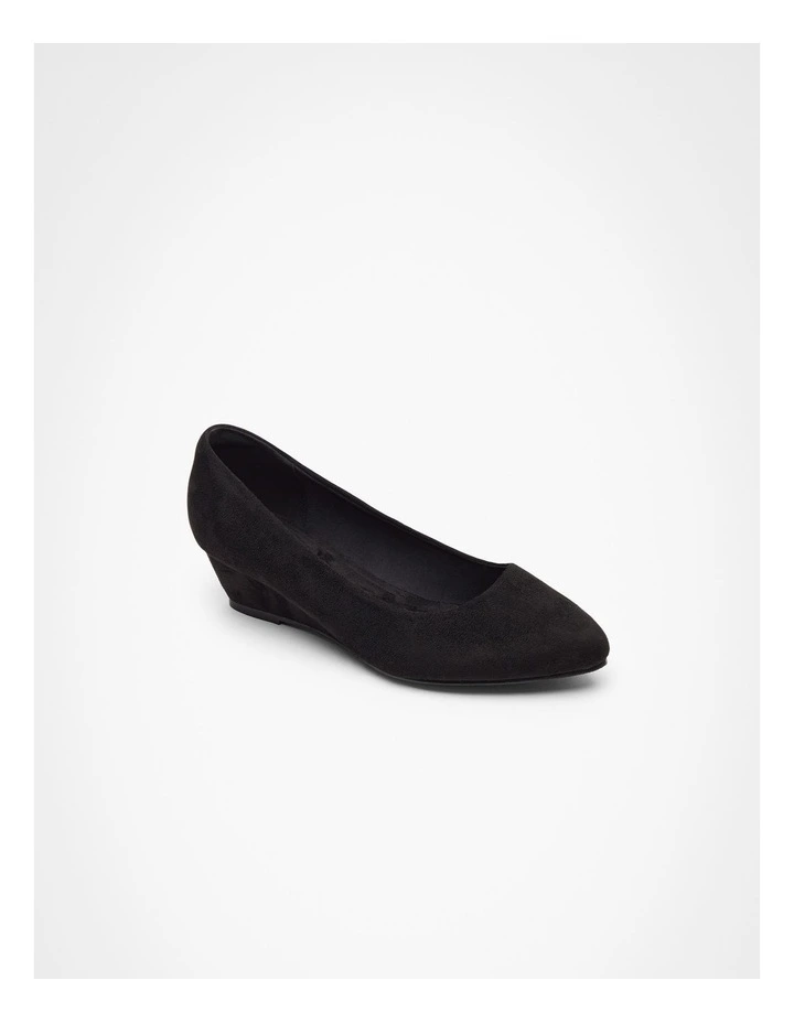 Wedge Court Shoe Black image 2