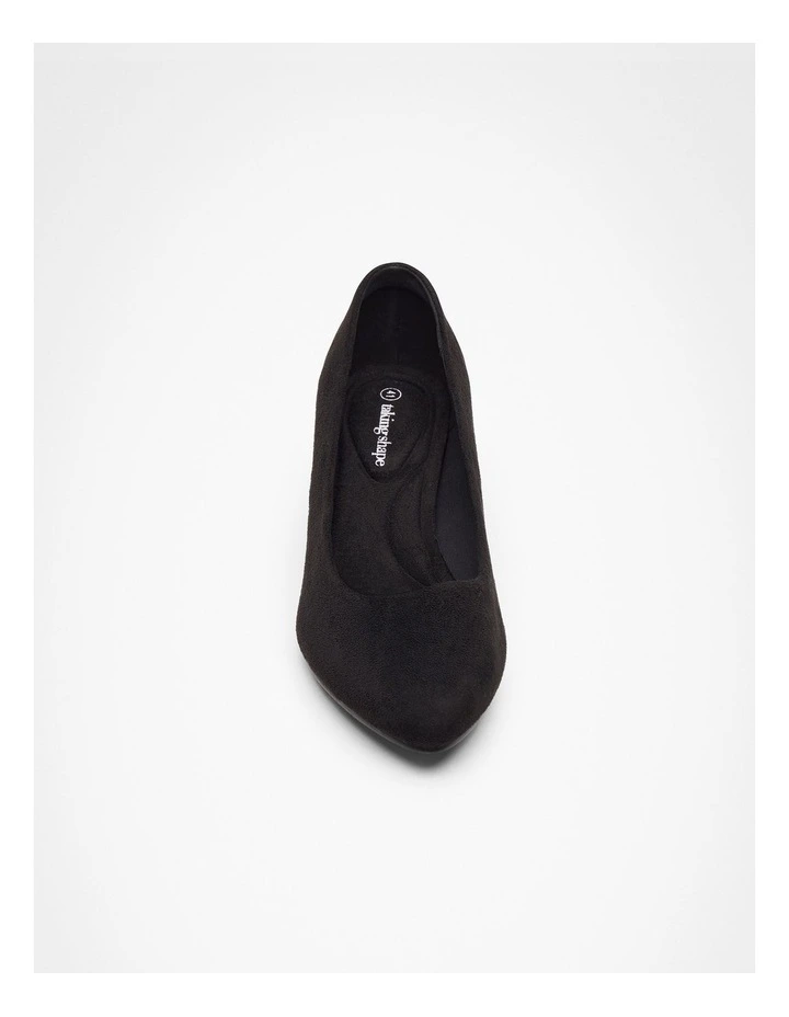 Wedge Court Shoe Black image 3