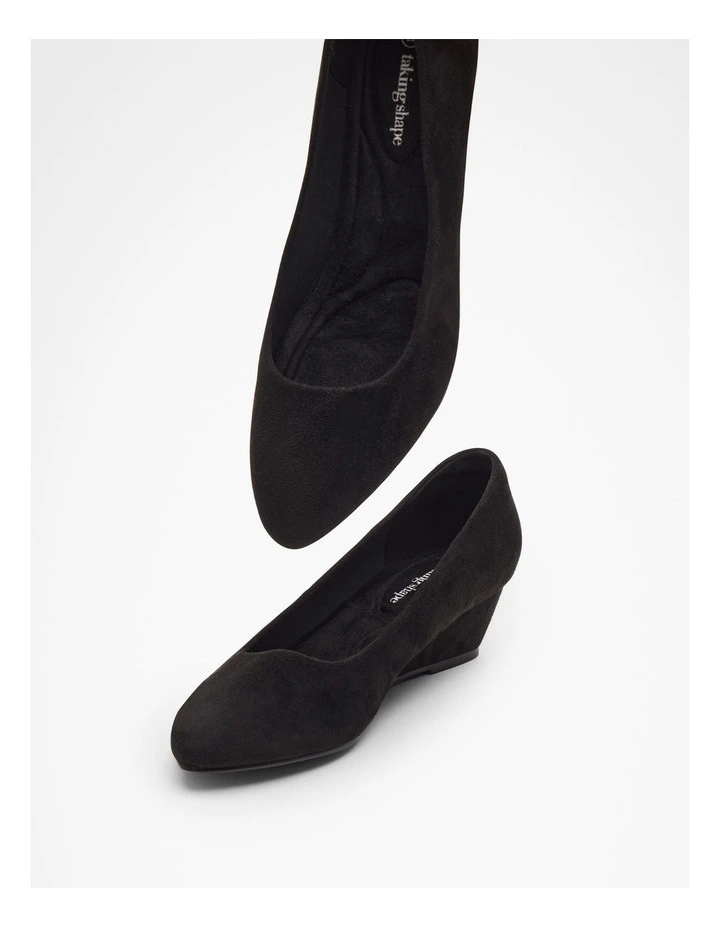 Wedge Court Shoe Black image 5