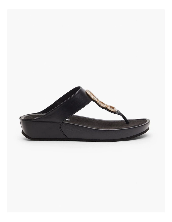 Bling Toe Post Sandal Black image 1