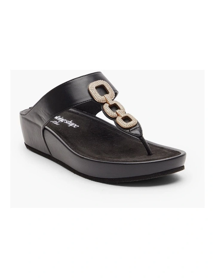 Bling Toe Post Sandal Black image 2