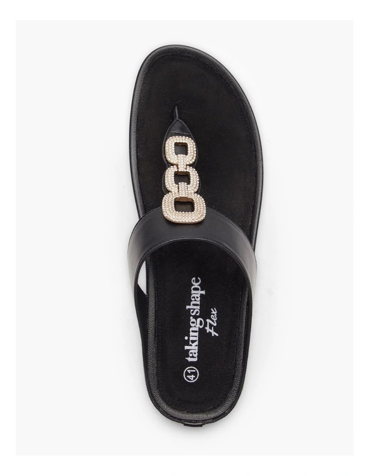 Bling Toe Post Sandal Black image 4