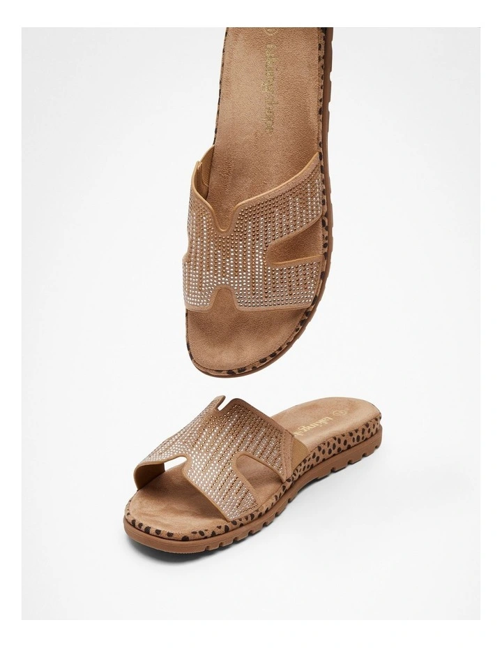 Tan Bling Flex Slide Tan image 5