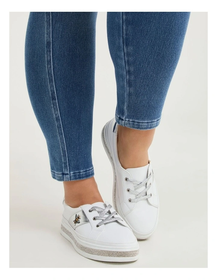 Bee Bling Sneaker White image 6