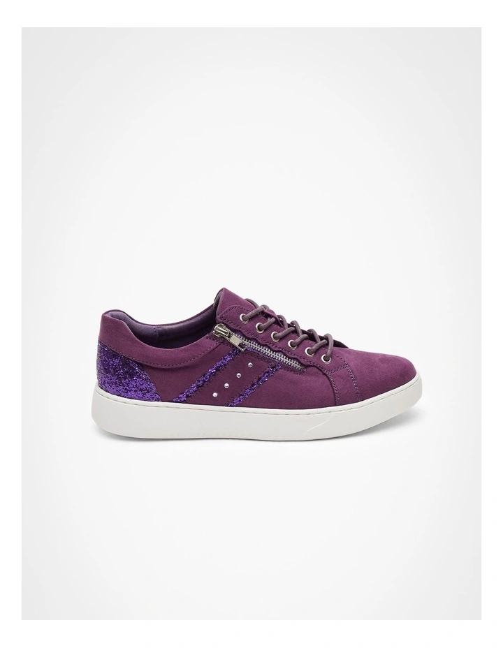 Glitter Side Zip Sneaker Purple image 1