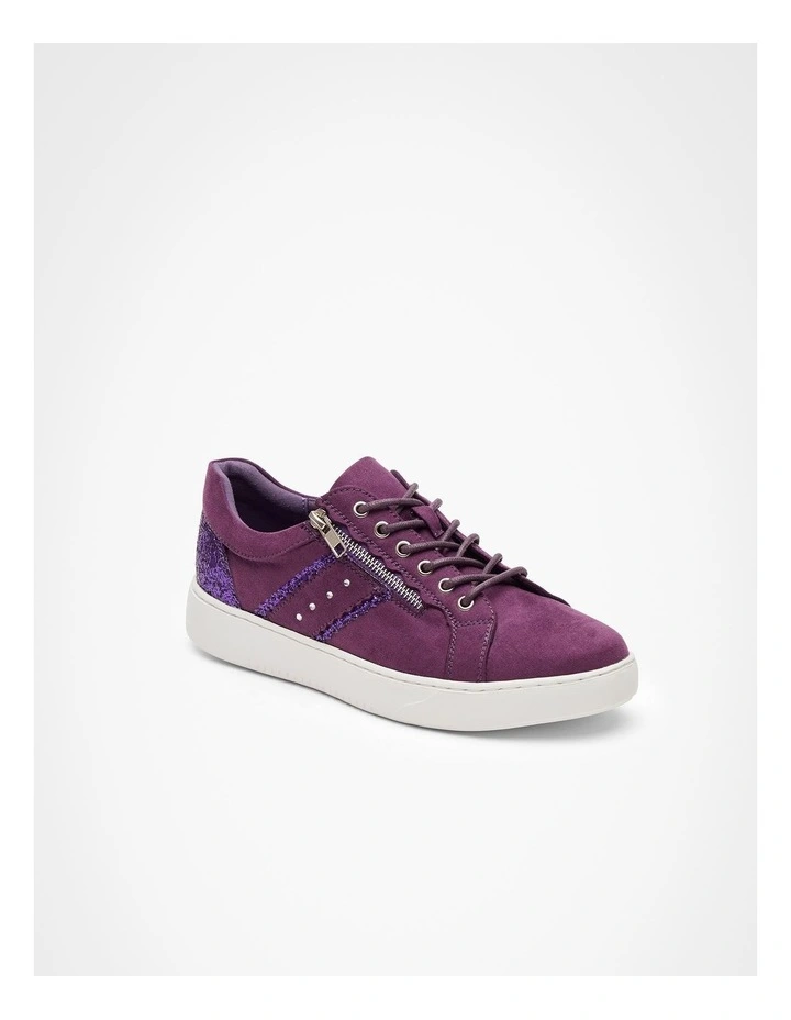 Glitter Side Zip Sneaker Purple image 2