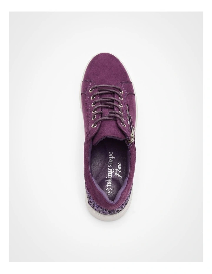 Glitter Side Zip Sneaker Purple image 4