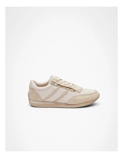 Retro Zip Wedge Sneaker Sand