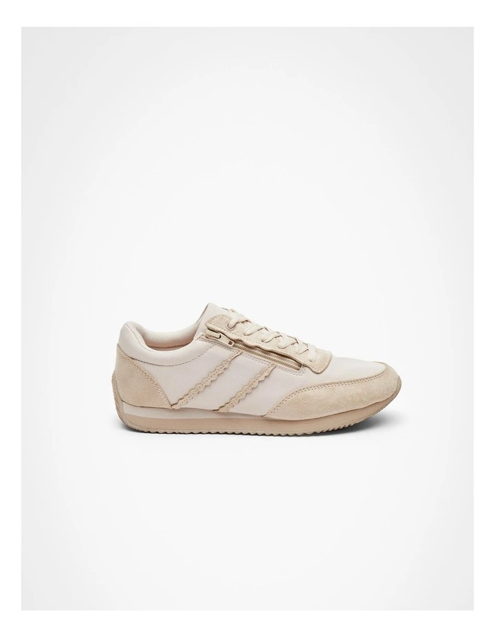 Retro Zip Wedge Sneaker Sand image 1