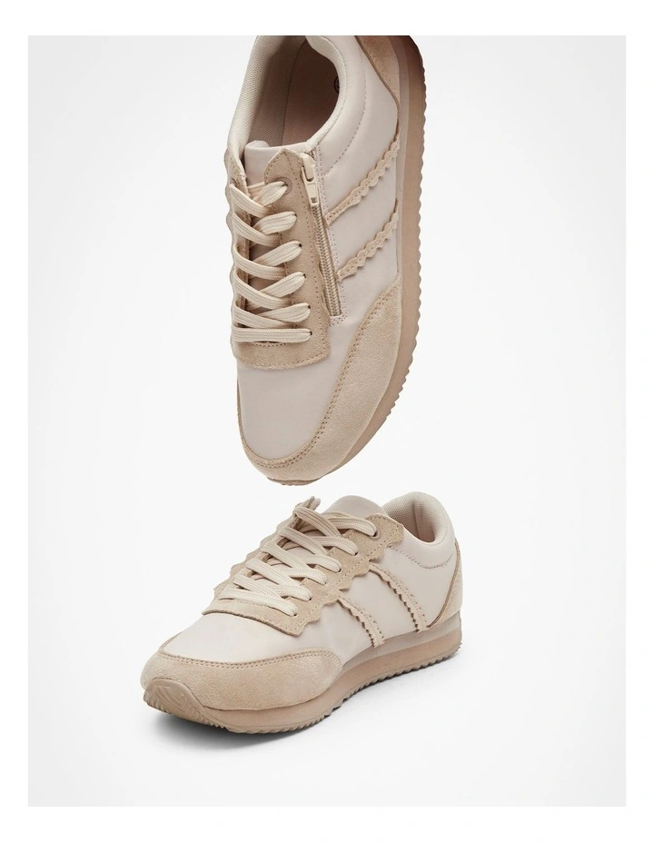 Retro Zip Wedge Sneaker Sand image 5