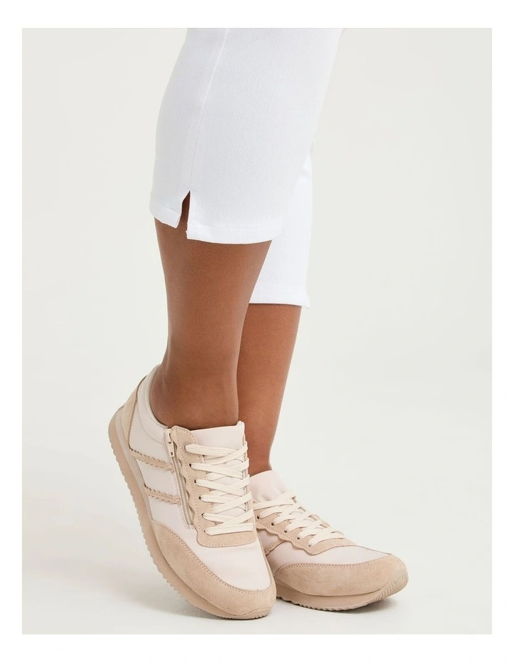 Retro Zip Wedge Sneaker Sand image 6