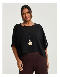 Chiffon Enya Overtop Black