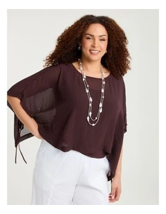 Chiffon Enya Overtop Chocolate Plum