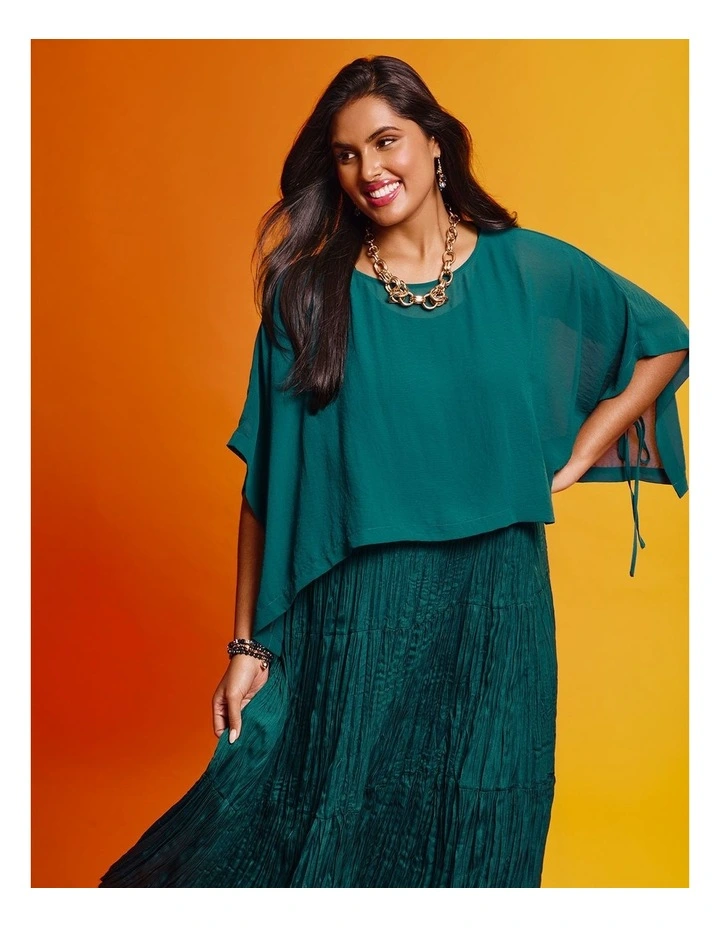 Chiffon Enya Overtop Deep Teal image 4